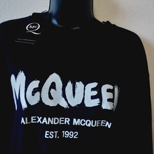 Alexander McQueen Black and White Long Sleeve Tee